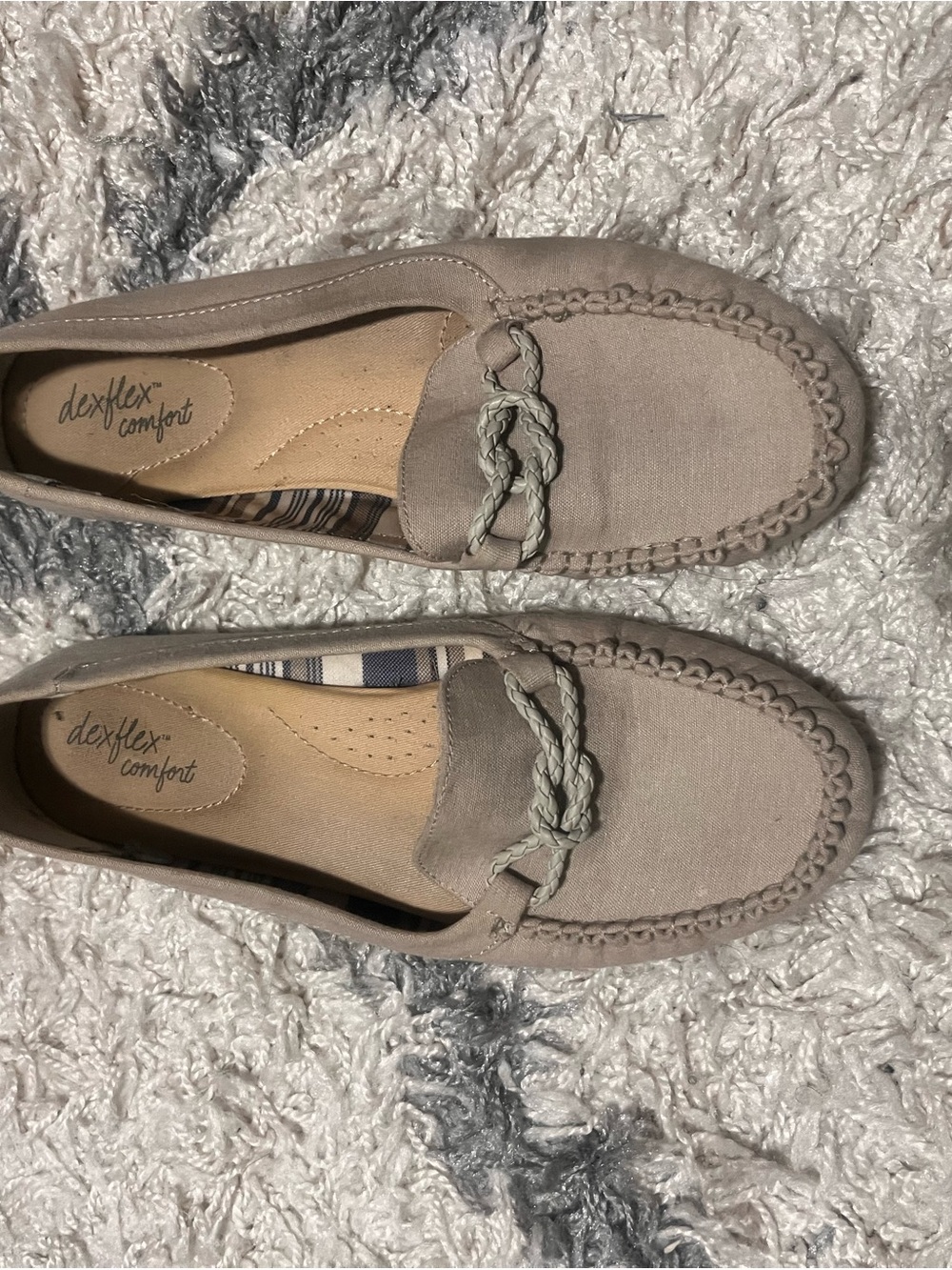 dexflex comfort Taupe Braided Slip-On Loafers